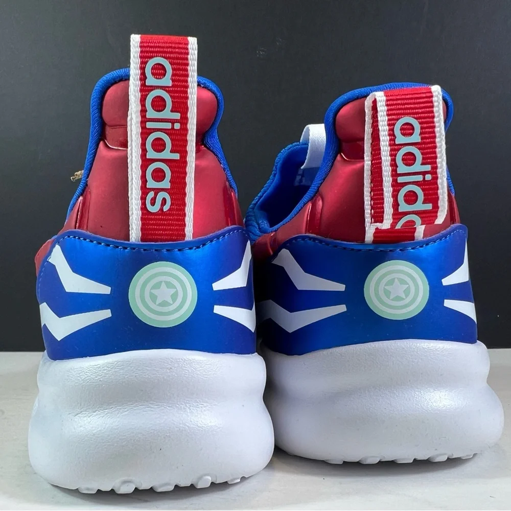 🆕 Adidas Marvel Captain America Lite Racer Adapt  7.0 Unisex Size:5 New With Box